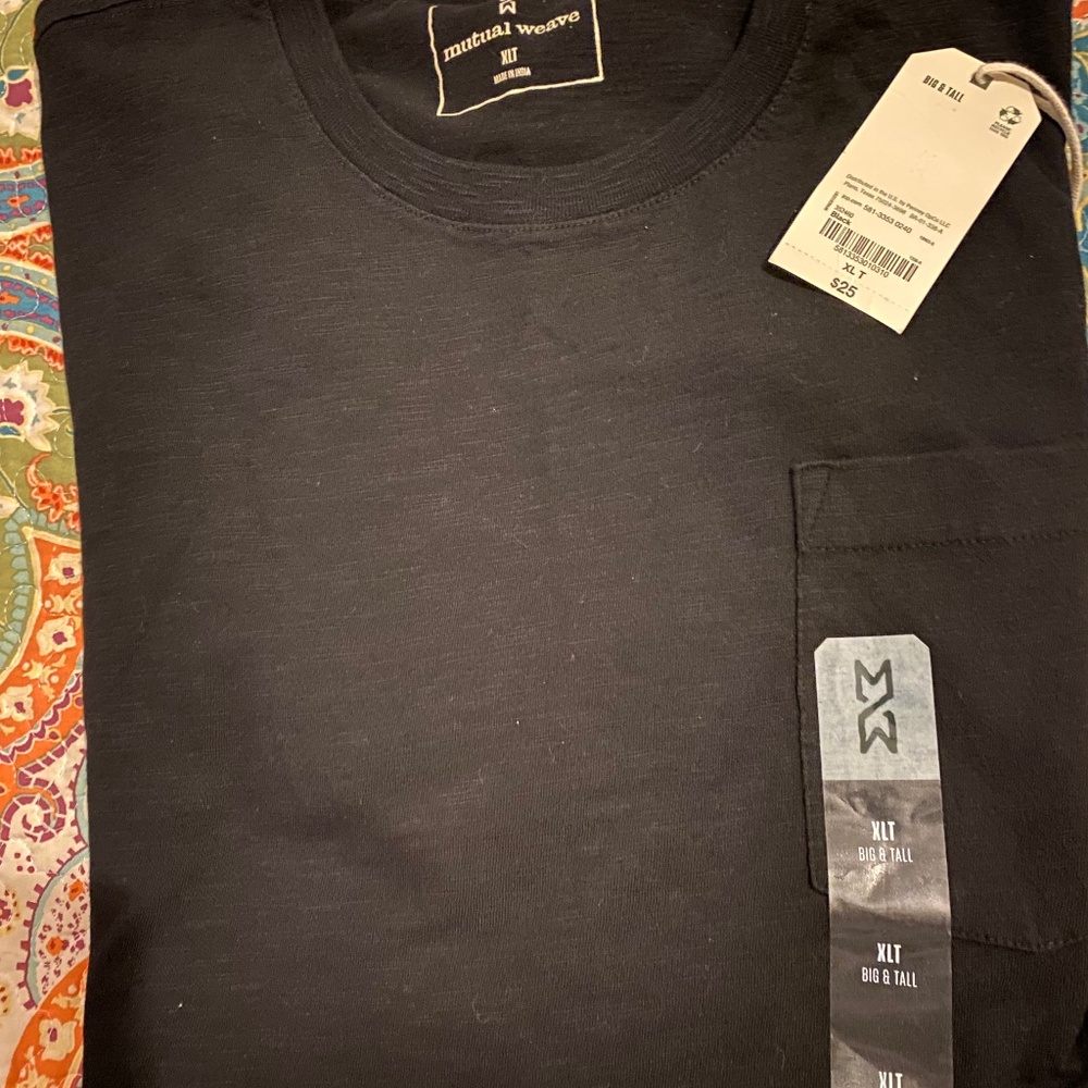 Three new with tags, black T-shirts